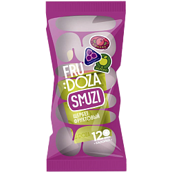 «FRUDOZA SMUZI» whipped frozen dessert. Cranberry-blackcurrant-apple fruit sherbet